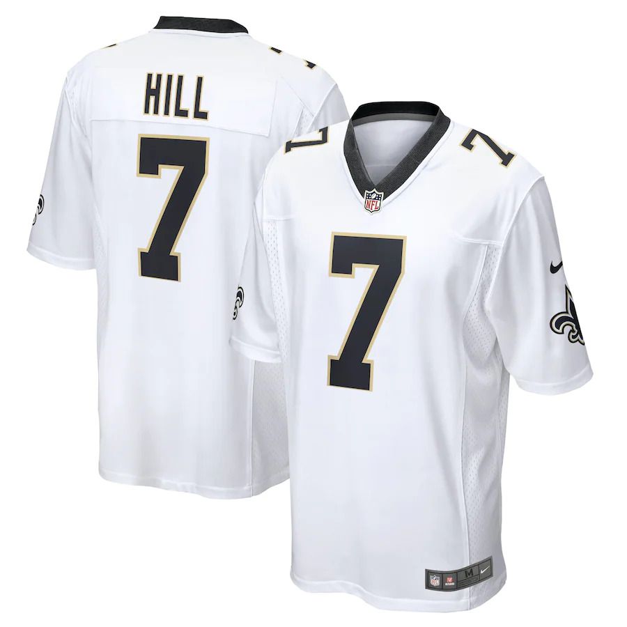Men New Orleans Saints 7 Taysom Hill Nike White Game NFL Jersey